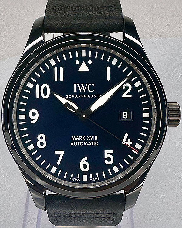 2021 IWC Pilot’s Watch Mark XVIII Edition "Laureus Sport for Good Foundation" 41MM Blue Dial Leather Strap (IW324703)