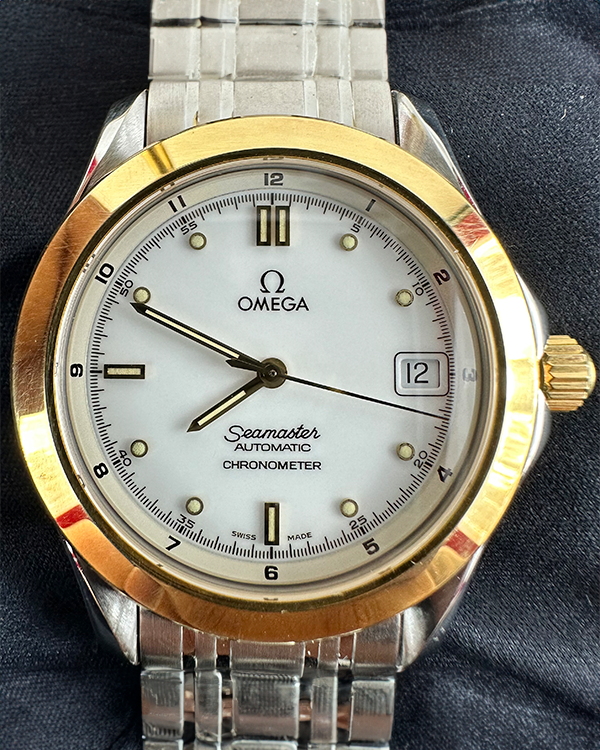 No Reserve - Omega Seamaster 39.5MM Two-Tone White Dial (240.12.000)