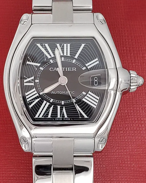 2008 Cartier Roadster 37MM Black Dial Steel Bracelet (W62025V3)