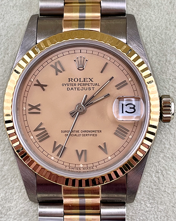 Rolex Datejust 31MM Champagne Dial Rose Gold President Bracelet (68279)