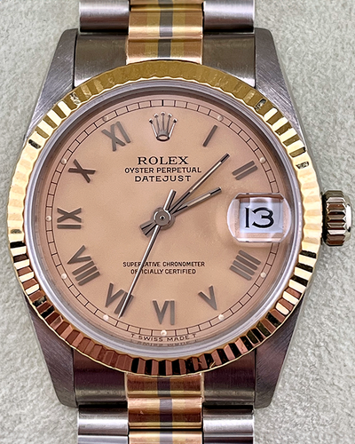 Rolex Datejust 31MM Champagne Dial Rose Gold President Bracelet (68279)