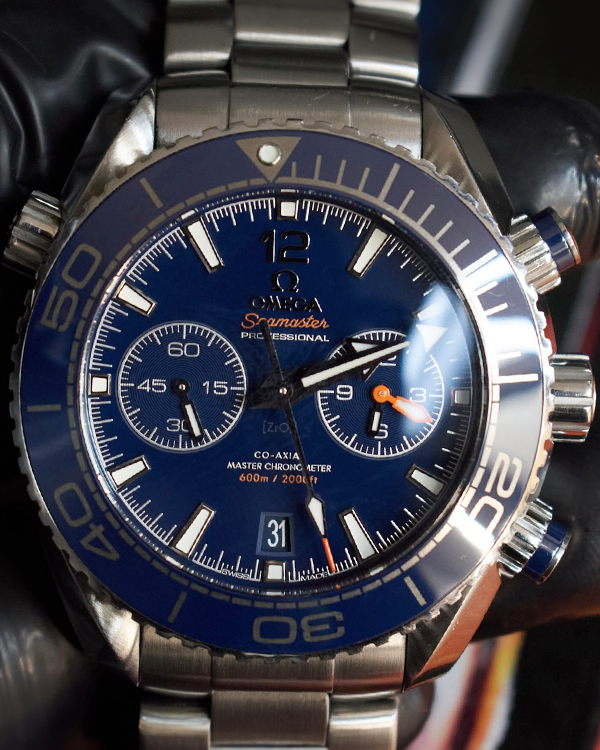 2017 Omega Seamaster Planet Ocean 45.5MM Blue Dial Steel Bracelet (215.30.46.51.03.001)