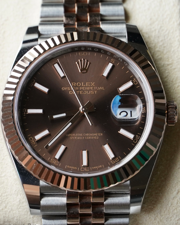 2019 Rolex Datejust 41MM Chocolate Dial Two-Tone Jubilee Bracelet (126331)