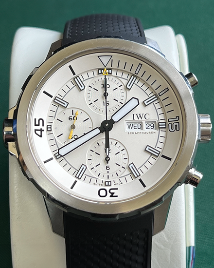 2019 IWC Aquatimer Chrono 44MM White Dial Rubber Strap IW376801