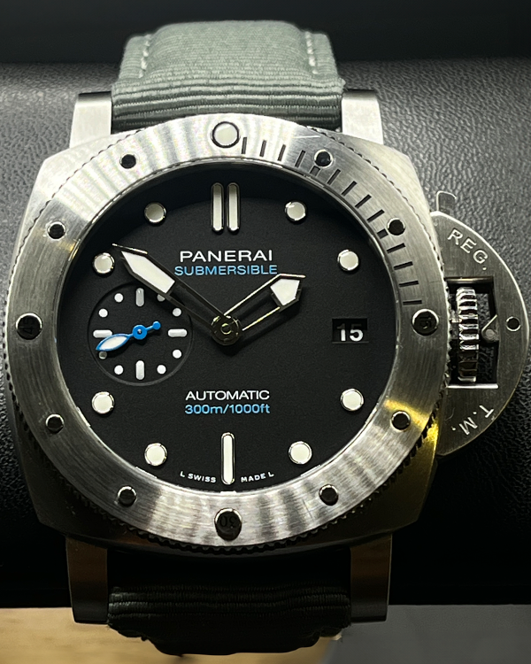 2022 Panerai Luminor Submersible 42MM Black Dial Textile Strap (PAM02973)