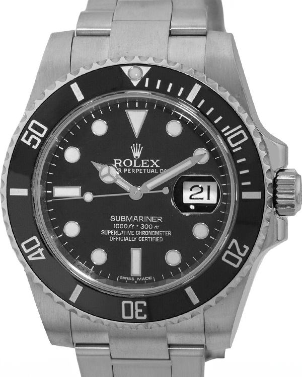 2014 Rolex Submariner Date 40MM Black Dial Steel Bracelet (116610)