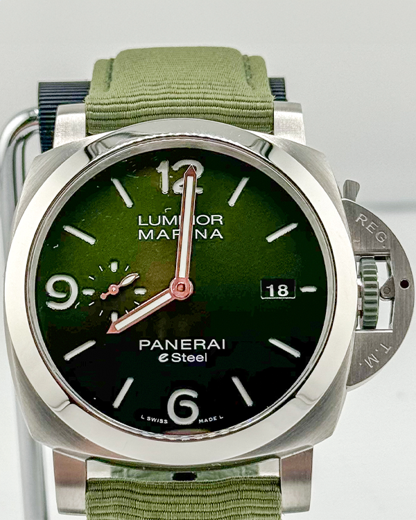 2022 Panerai Luminor Marina 44MM Green Dial Leather Strap (PAM01356)