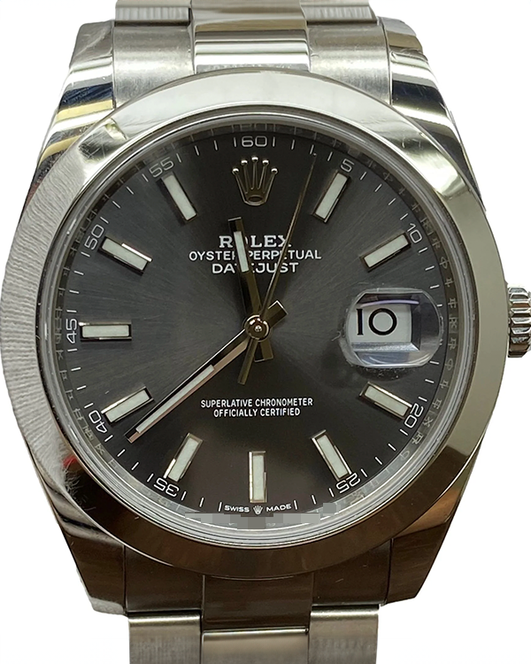 2022 Rolex Datejust 41MM Grey Dial Oyster Bracelet (126300)