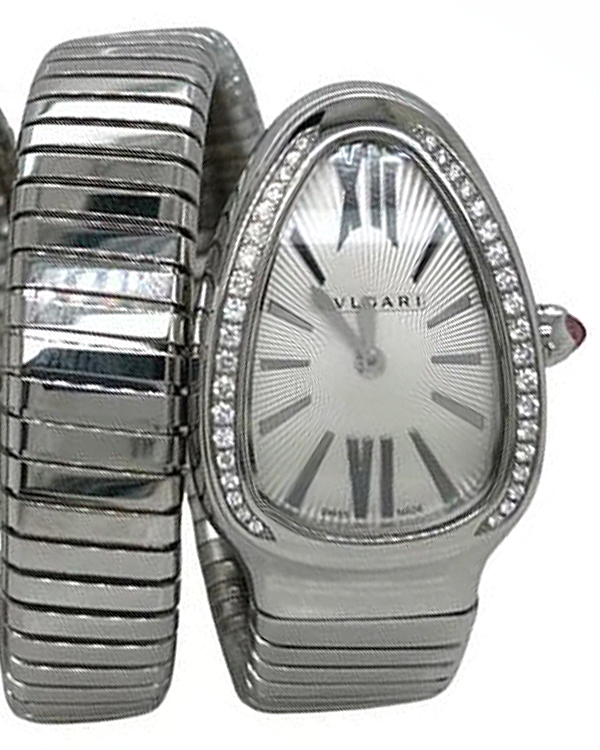 2021 Bvlgari Serpenti 35MM Quartz Silver Dial Steel Bracelet (101910)