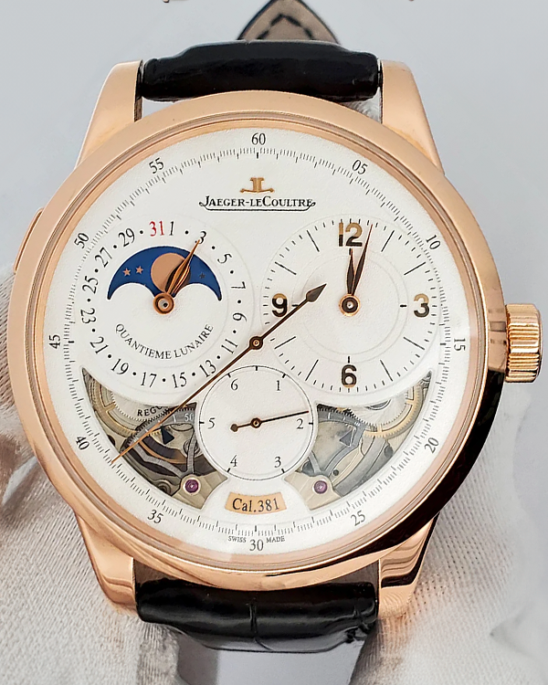 2019 Jaeger-LeCoultre Duometre Quantieme Lunaire 42mm Skeleton Dial Leather Strap (Q6042522)