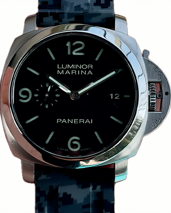 No Reserve - 2010 Panerai Luminor Marina 1950 3 Days Automatic 44MM Black Dial Rubber Strap (PAM00312)