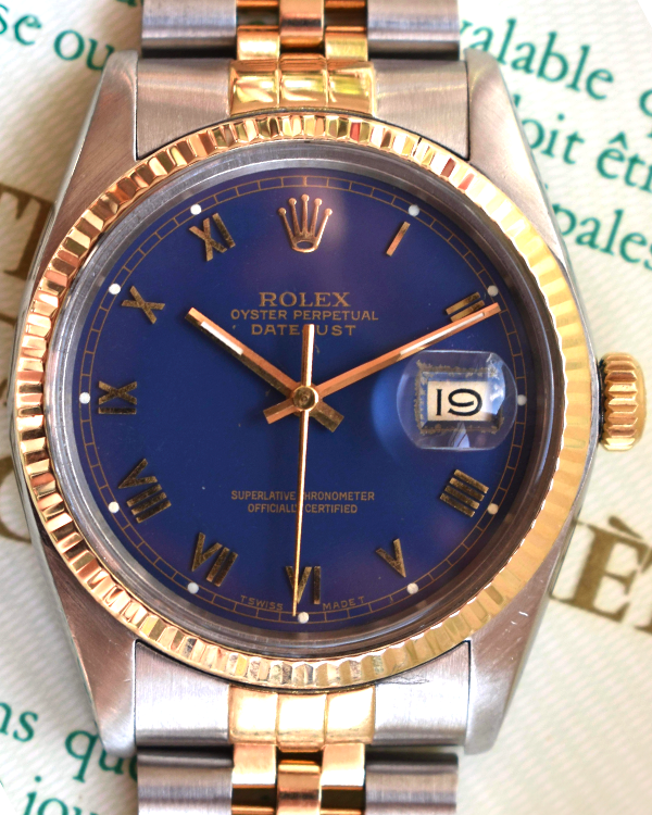 1987 Rolex Datejust 36MM Blue Dial Two-Tone Jubilee Bracelet (16013)