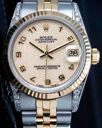 Rolex Datejust 31MM Cream Motif Dial Two-Tone Jubilee Bracelet (68273)