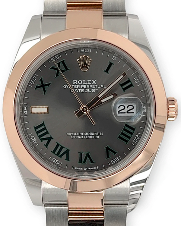 Rolex Datejust "Wimbledon" 41MM Slate Gray Dial Two-Tone Oyster Bracelet (126301)