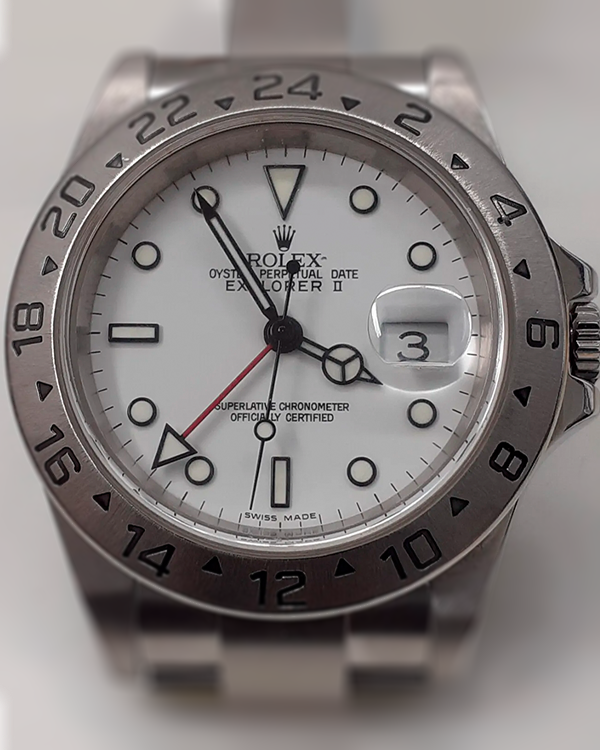 2001 Rolex Explorer II "Polar" 40MM White Dial Steel Bracelet (16570)