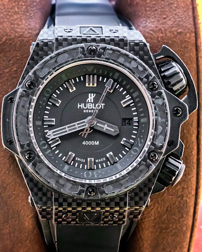 Hublot King Power Oceanographic 4000 Limited Edition 48MM Black Dial Rubber Strap (731.QX.1140.RX)