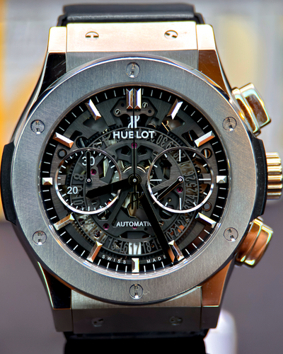 2018 Hublot Classic Fusion Aerofusion 45MM Skeleton Dial Leather Strap (525.NX.0170.LR)