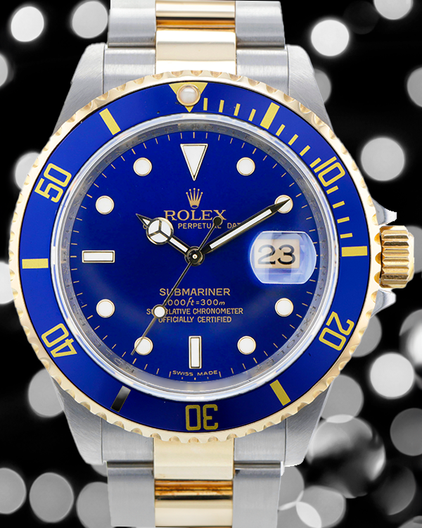 2009 Rolex Submariner Date "Bluesy" 40MM Blue Dial Two-Tone Bracelet (16613)