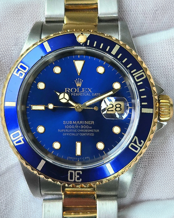 Rolex Submariner Date "Bluesy" 40MM Blue Dial Two-Tone Oyster Bracelet (16613)