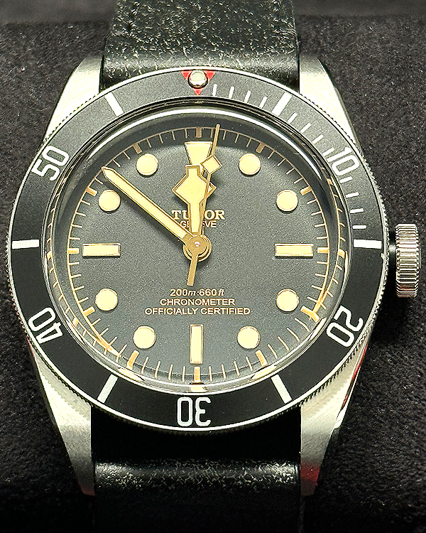 Tudor Black Bay 41MM Black Dial Leather Strap (M79230N-0008)