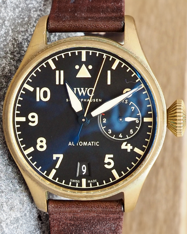 2018 IWC Schaffhausen Big Pilot Heritage Bronze Limited 46.2MM Black Dial Leather Strap (IW501005)