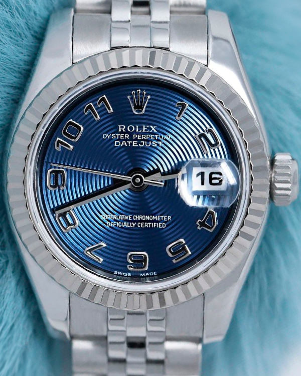 Rolex Lady-Datejust 26MM Blue Dial Steel Jubilee Bracelet (179174)