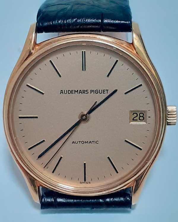 Audemars Piguet Vintage 34MM Champagne Dial Leather Strap (4161BA)