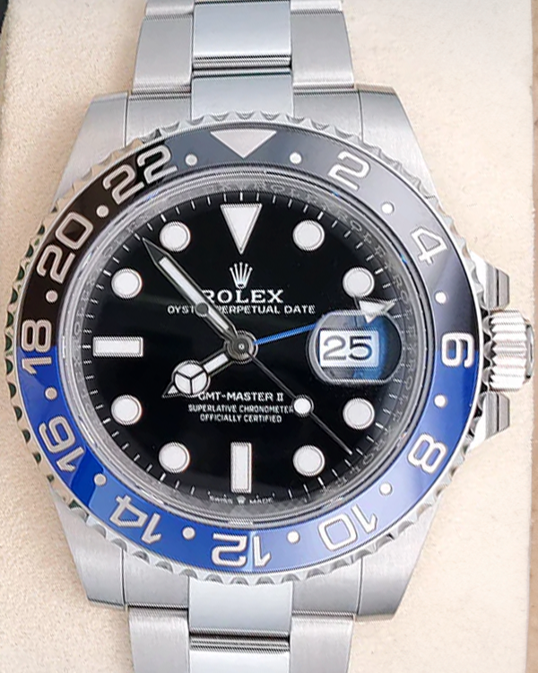 2023 Rolex GMT-Master II "Batman" 40MM Black Dial Oyster Bracelet (126710BLNR)