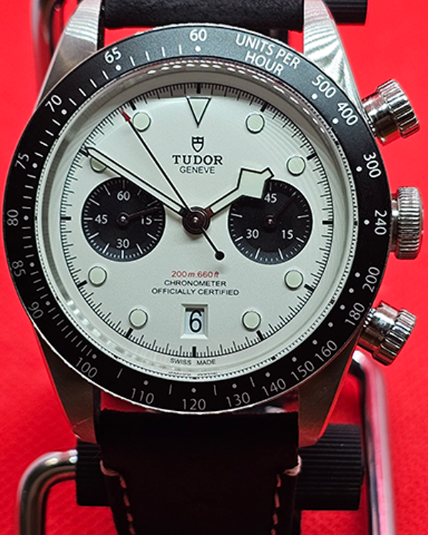 2022 Tudor Black Bay Chrono "Panda" 41MM Whitel Dial Leather Strap (79360N)