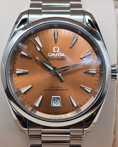 No Reserve -  Omega Seamaster Aqua Terra "Saffron Shades" 38MM Saffron Dial Steel Bracelet (220.10.38.20.12.001)