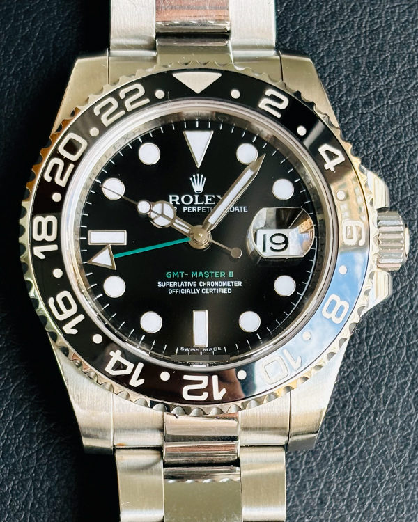 (M-Serial) Rolex GMT-Master II 40MM Black Dial Steel Bracelet (116710LN)