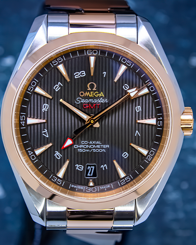 Omega Seamaster Aqua Terra GMT 43MM Grey Dial Two-Tone Bracelet (231.20.43.22.06.003)