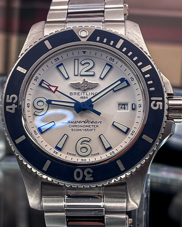 Breitling Superocean 42MM White Dial Steel Bracelet (A17366D81A1A1)