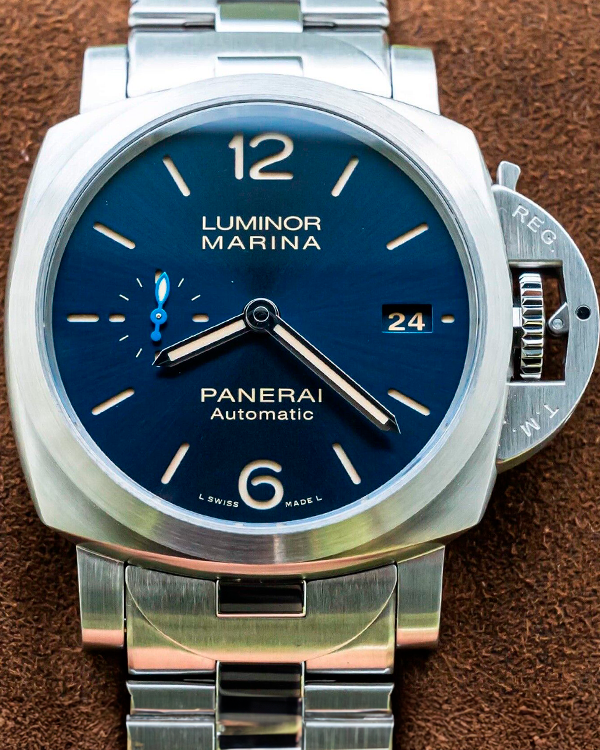 2021 Panerai Luminor Marina 42MM Blue Dial Steel Bracelet (PAM01028)