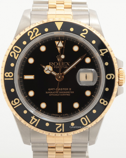 (U Serial) Rolex GMT-Master II 40MM Black Dial Two-Tone Jubilee Bracelet (16713)