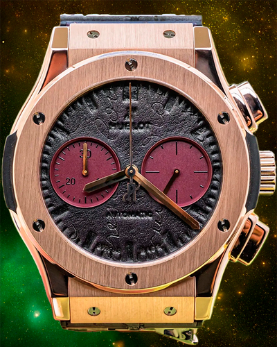 2019 Hublot Classic Fusion Chronograph “Berluti Bordeaux Scritto” L.E. 45MM Bordeaux Black Dial Leather Strap (521.OX.050V.VR.BER18)