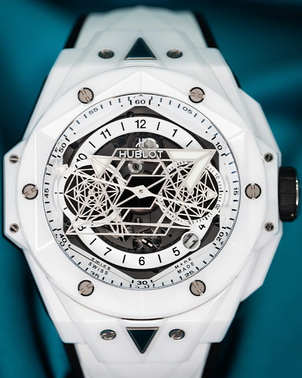 2021 Hublot Big Bang "Sang Bleu II Unico" L.E. 45MM Skeleton Dial Rubber Strap (418.HX.2001.RX.MXM21)