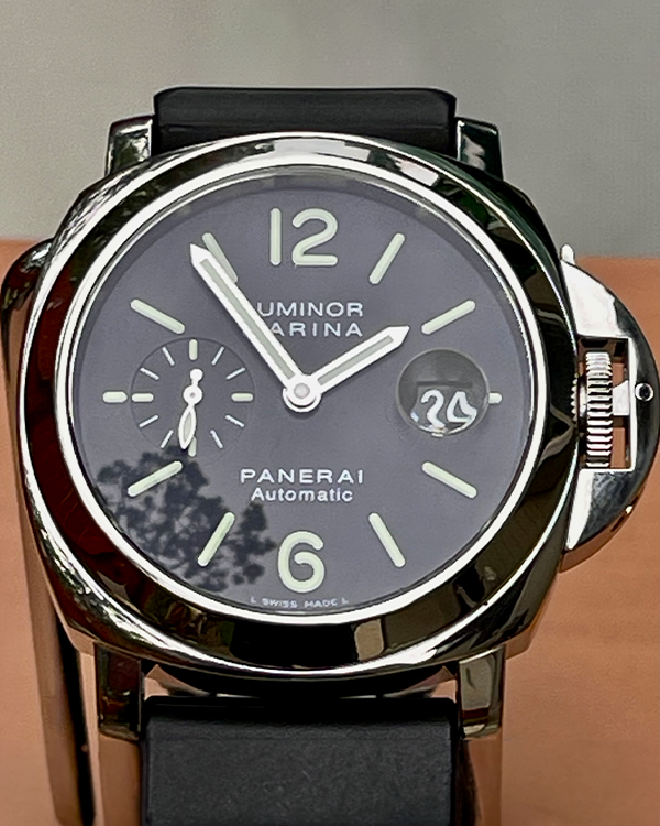 2005 Panerai Luminor Marina Automatic 44MM Strap Steel Black Dial (PAM00104)