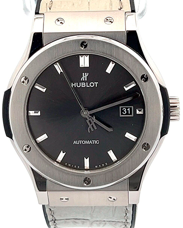 Hublot Classic Fusion Racing 42MM Grey Dial Leather Strap (542.NX.7071.LR)