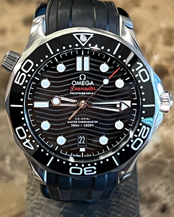 Omega Seamaster Diver 300M 42MM Black Dial Rubber Strap (210.32.42.20.01.001)