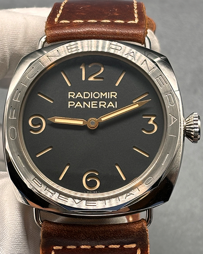 2018 Panerai Radiomir 3 Days Acciaio Limited Edition 47MM Brown Dial Leather Strap (PAM00685)