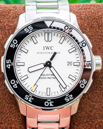IWC Schaffhausen Aquatimer 2000 44MM White Dial Steel Bracelet (IW356805)