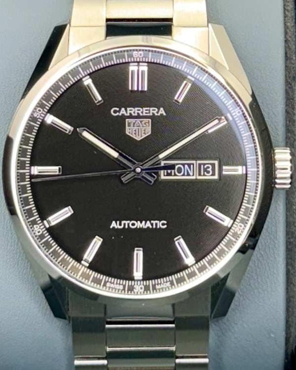 2022 Tag Heuer Carrera Day-Date 41MM Black Dial Steel Bracelet (WBN2010.BA0640)