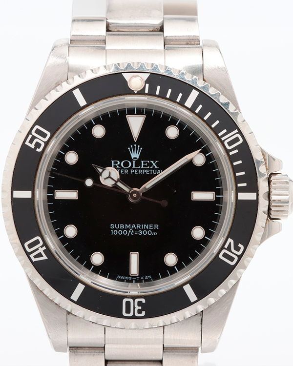 2001 (K serial) Rolex Submariner No-Date 40MM Black Dial Steel Bracelet (14060)