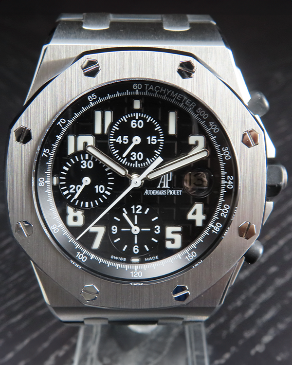 Audemars Piguet Royal Oak Offshore Chronograph 42MM Black Dial Rubber Strap (26020ST)