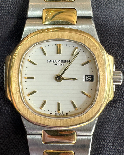 Patek Philippe Nautilus Vintage 27MM White Dial Two-Tone Bracelet (4700)