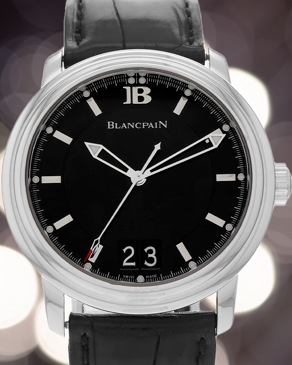 Blancpain Léman Ultra Slim 40MM Black Dial Leather Strap (2850B-1130A-64B)