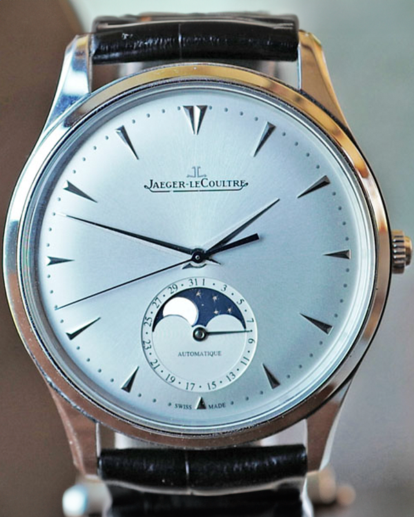 Jaeger-LeCoultre Master Ultra Thin Moon 39MM Silver Dial Leather Strap (Q1368420)