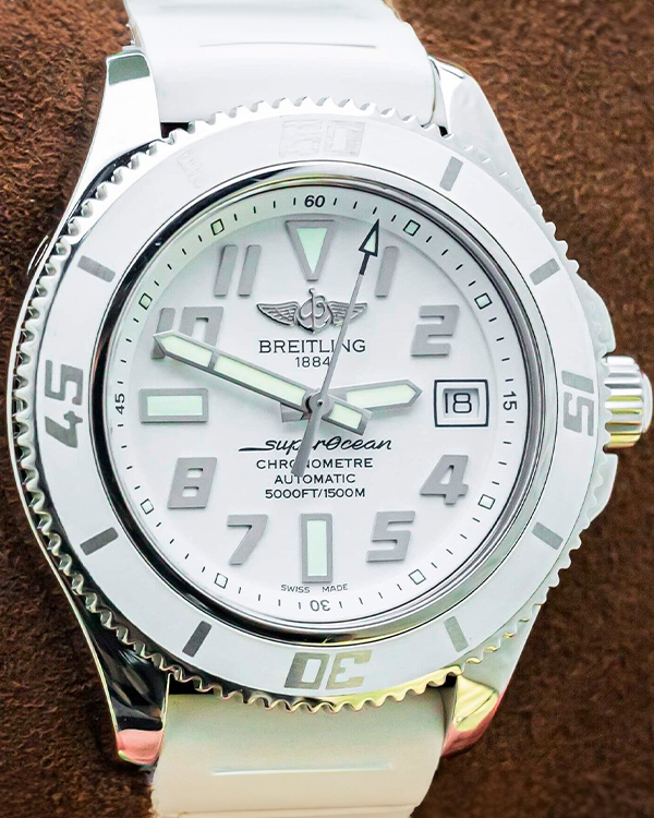 2012 Breitling Superocean 42MM White Dial Rubber Strap (A17364)