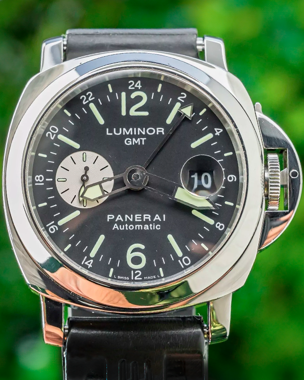 2006 Panerai Luminor GMT Automatic 44MM Black Dial Rubber Strap (PAM00088)